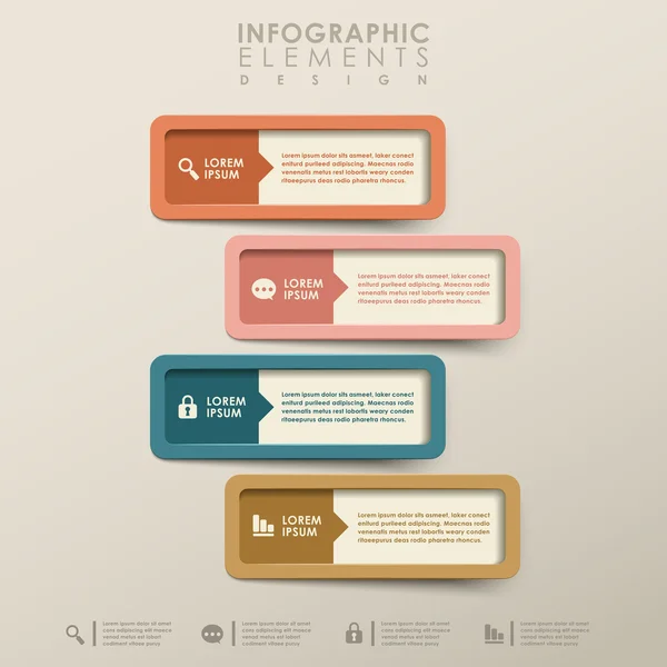 Abstrakte Banner-Infografiken — Stockvektor