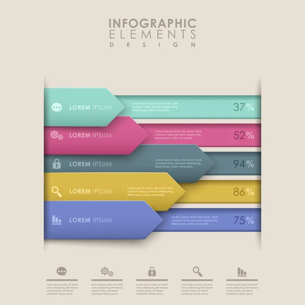 Infografi med abstrakt søylediagram – stockvektor