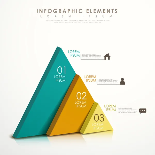 Resumo infográficos triangulares — Vetor de Stock