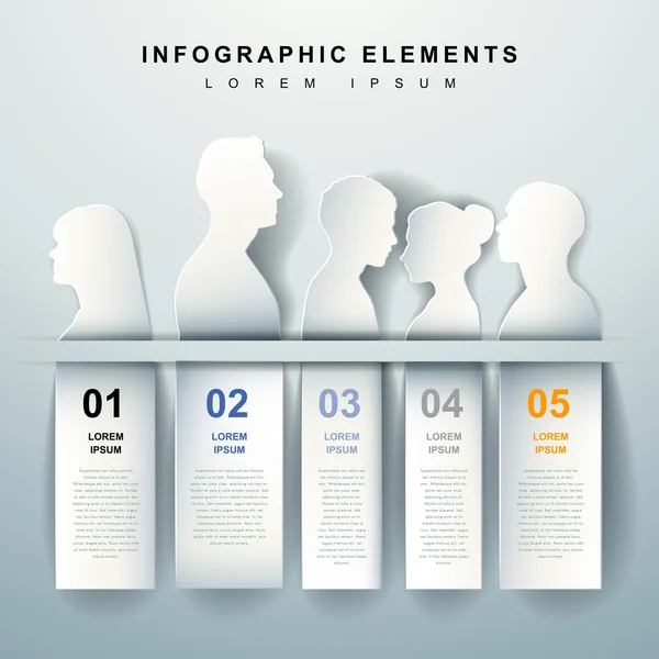 Contorno astratto infografiche — Vettoriale Stock