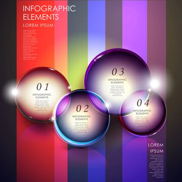 Infographie abstraite à bulles — Image vectorielle