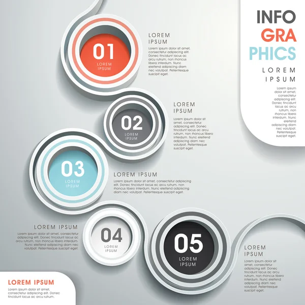 Infografi med abstrakt flytdiagram – stockvektor