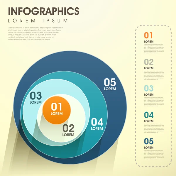 Abstrakte Kreis-Infografiken — Stockvektor