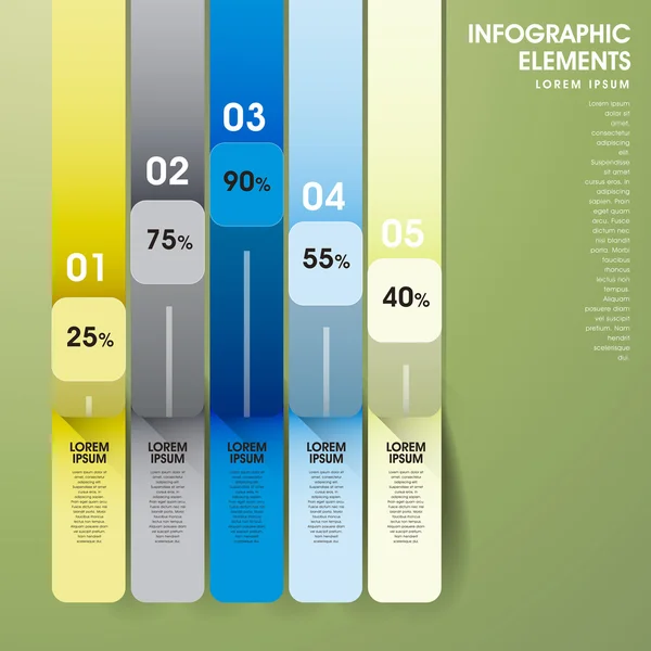 Abstraktní pruhový graf infografika — Stockový vektor