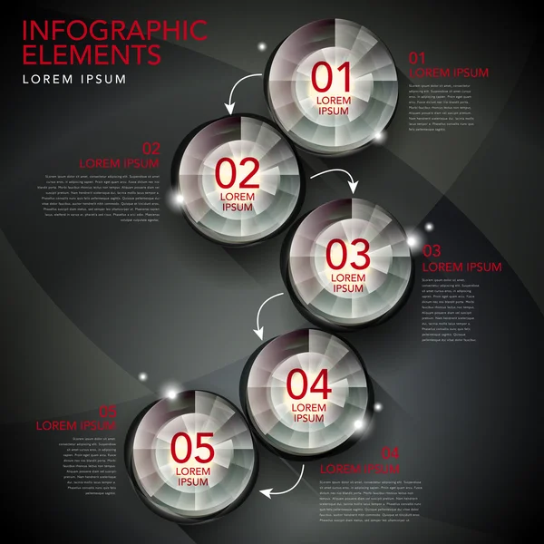 Abstraktní vývojový diagram infografiky — Stockový vektor