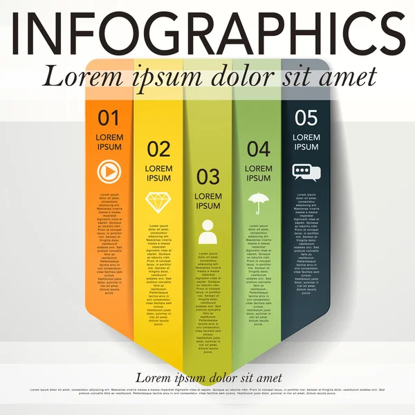 Abstrakte Banner-Infografiken — Stockvektor