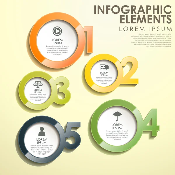 Soyut daire seçeneği infographics — Stok Vektör