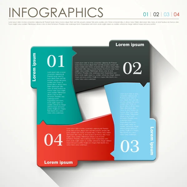 Infographies abstraites de bannière — Image vectorielle