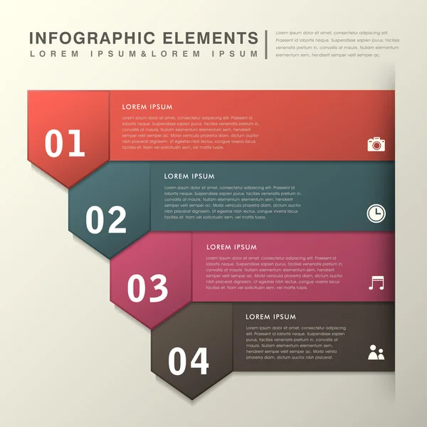 Infographies abstraites de bannière — Image vectorielle