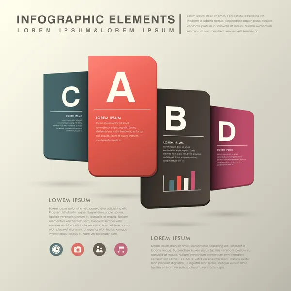 Abstraktní nápisu infografika — Stockový vektor