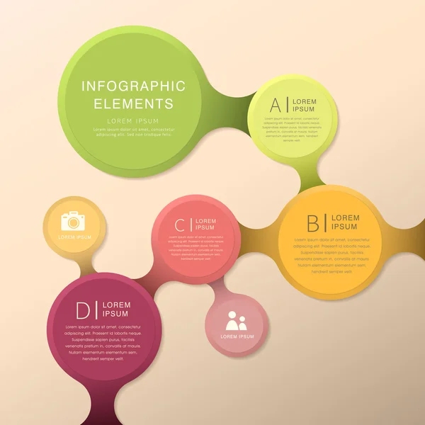 Abstract flow chart infographics — Stock Vector