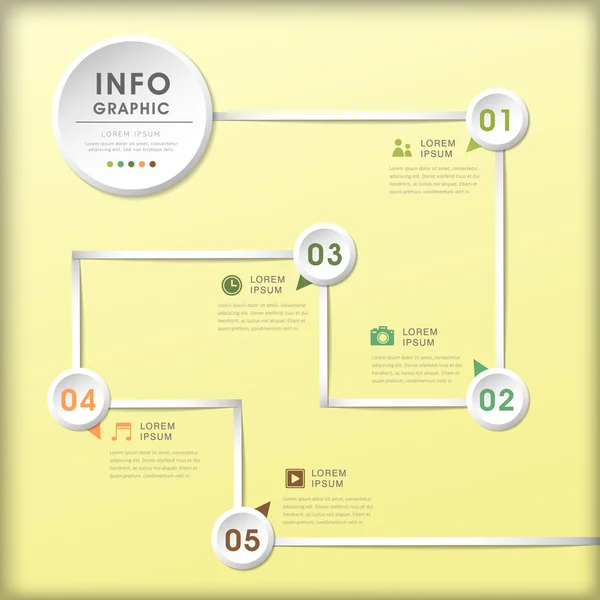 Infografías abstractas del diagrama de flujo — Archivo Imágenes Vectoriales