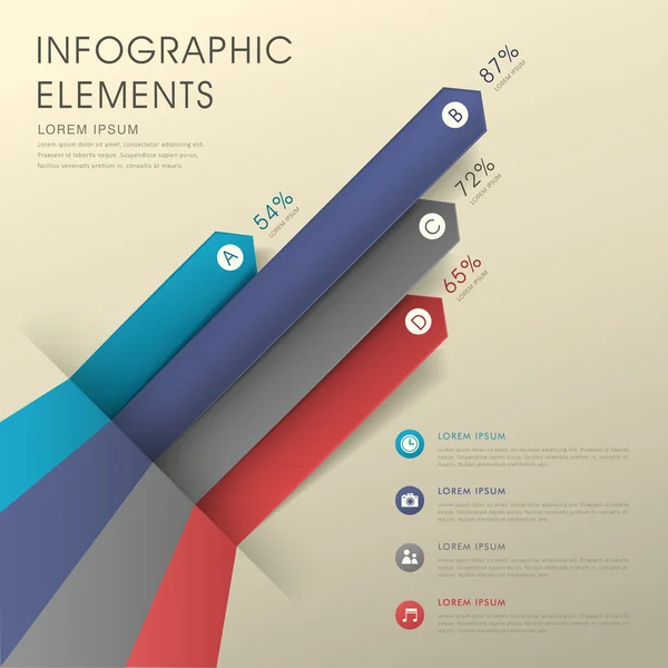 Soyut çubuk grafik infographics — Stok Vektör