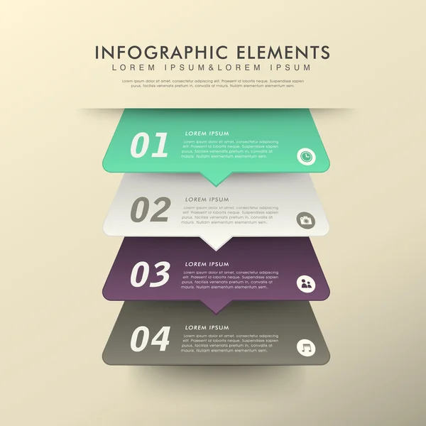 Infográficos de banner abstrato — Vetor de Stock