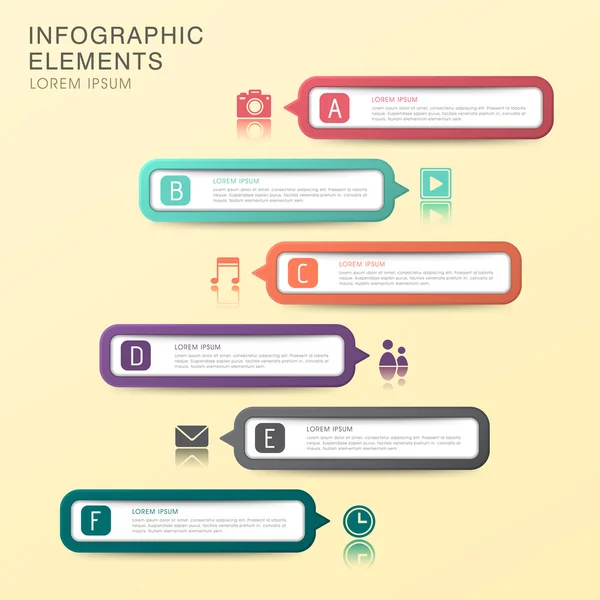 Infografías abstractas del banner — Vector de stock