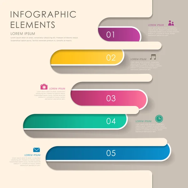 Abstrakte Banner-Infografiken — Stockvektor