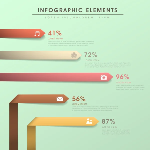 Abstracte staafdiagram infographics — Stockvector