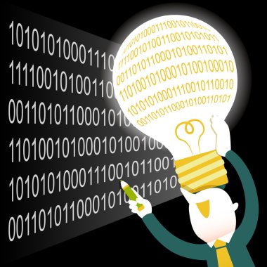 kodlama işlemi düz tasarım konsepti