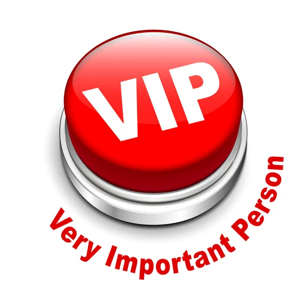 3d illustration of vip ( very important person ) button — Stock Vector