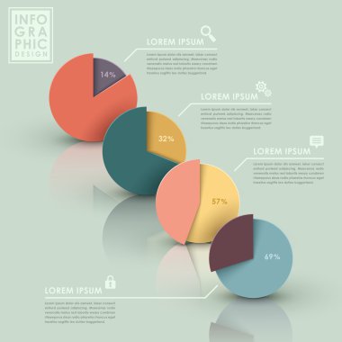 abstract pie chart infographics