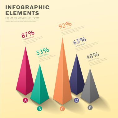 soyut piramit grafik infographics