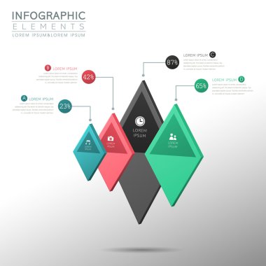 soyut elmas seçeneği infographics