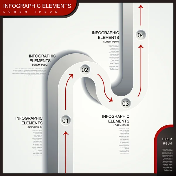 Infografías abstractas del diagrama de flujo — Vector de stock