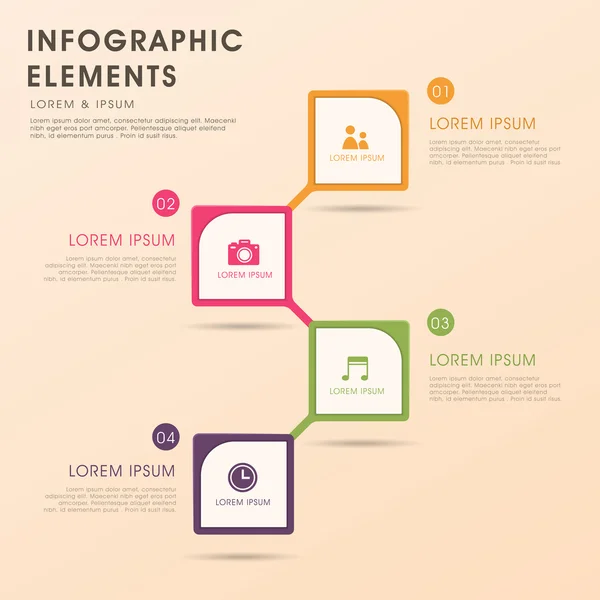 Infografica del diagramma di flusso astratto — Vettoriale Stock