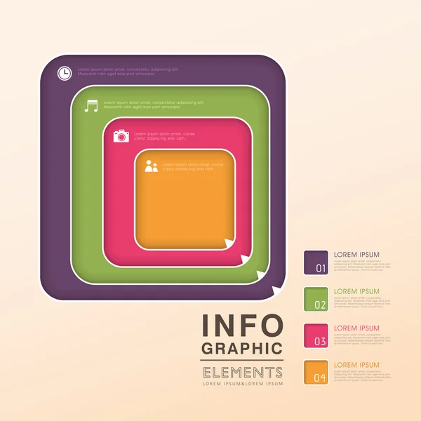 Infografías abstractas del diagrama de flujo — Archivo Imágenes Vectoriales