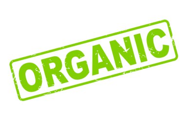 Organik beyaz yeşil metin damgası