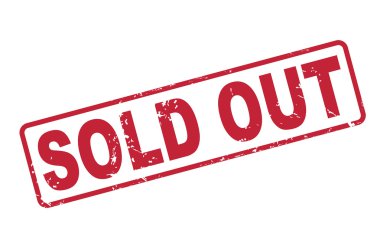 beyaz üzerine kırmızı metin damgası satıldı