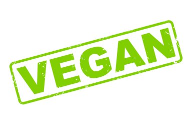 bélyegző vegán fehér zöld szöveggel