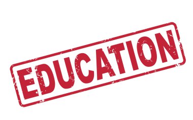 beyaz üzerine kırmızı metin damgası eğitimi