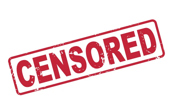 Bélyegző cenzúrázzák-val piros szöveg a fehér — Stock Vector