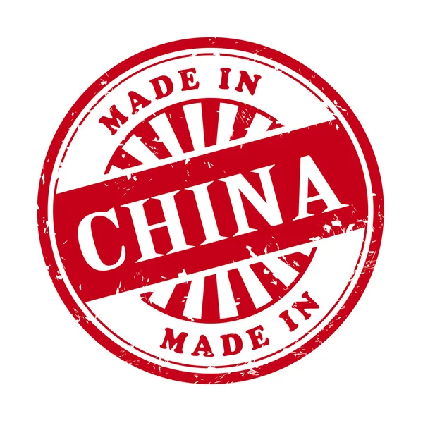 Fabriqué en Chine timbre en caoutchouc grunge — Image vectorielle