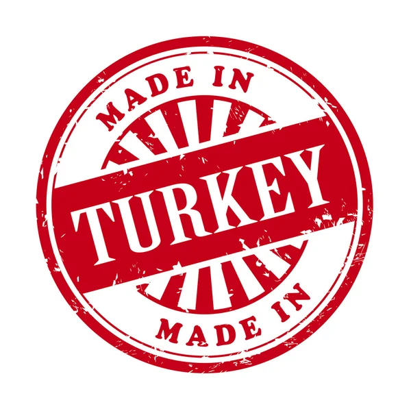 Feito em Turquia grunge selo de borracha — Vetor de Stock