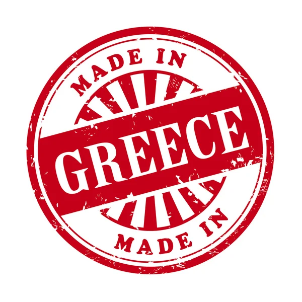 Στην Ελλάδα grunge καουτσούκ σφραγίδα — Διανυσματικό Αρχείο