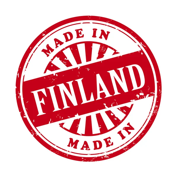 Made in Finland grunge rubber stamp — Stock Vector