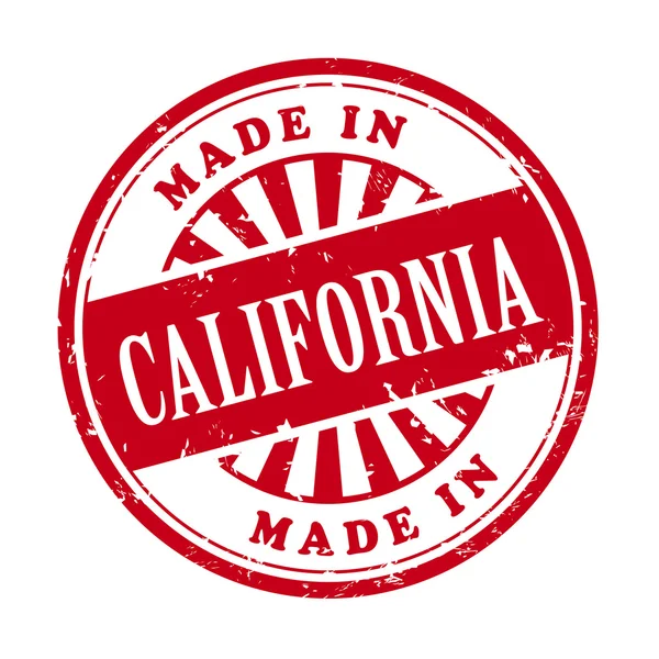 Fabriqué en Californie timbre en caoutchouc grunge — Image vectorielle
