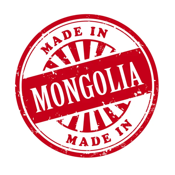 Made in Mongolia grunge rubber stamp — Stock Vector