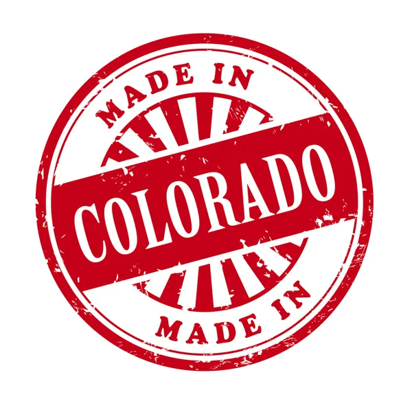 Made in Colorado grunge rubber stamp — Stock Vector