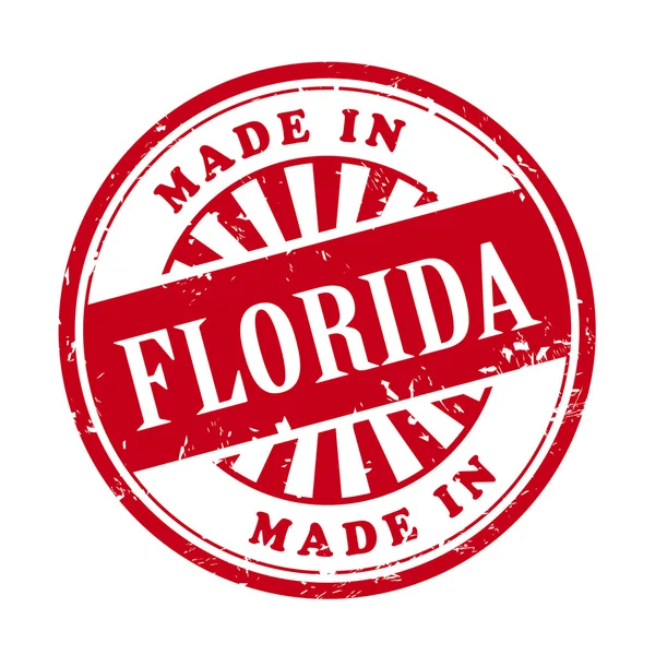 Feito em Florida grunge selo de borracha —  Vetores de Stock