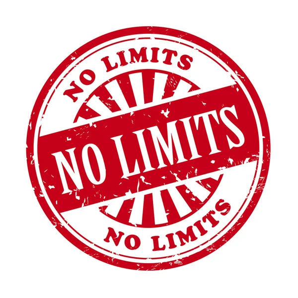 No limits grunge rubber stamp — Stock Vector