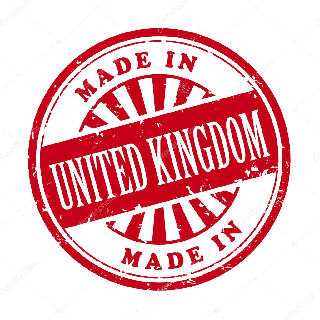 made in United Kingdom grunge rubber stamp 