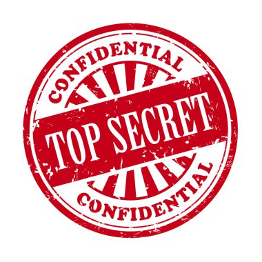 Top secret grunge lastik damgası 