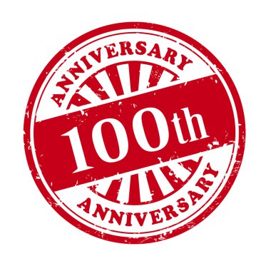 yüzüncü yıldönümü grunge lastik damgası 