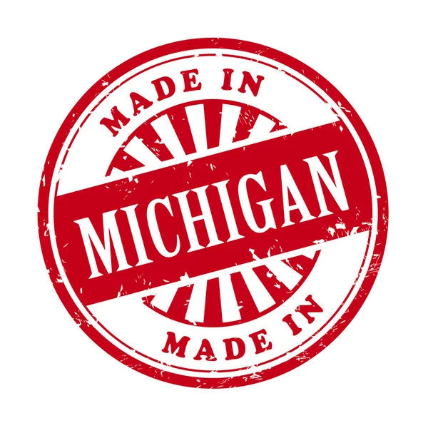 Hergestellt in Michigan Grunge-Stempel — Stockvektor