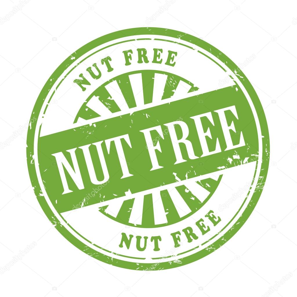 nut free grunge rubber stamp 