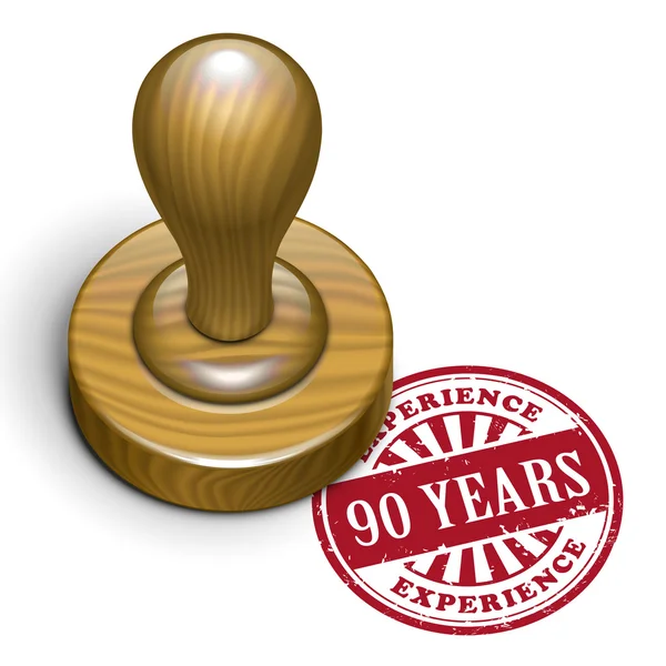 90 lat doświadczenia nieczysty pieczątka — Wektor stockowy