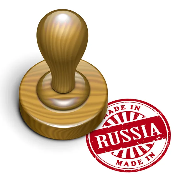 Gemaakt in Rusland grunge rubber stempel — Stockvector